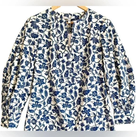 DEREK LAM 10 CROSBY Cotton Blend Preppy Floral Kasha Shift Dress 8 NWT Summer